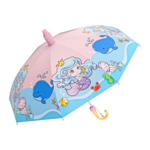 Parapluie Enfant à Manche Longue Motif Dessin Animé, Imperméable, Automatique pour l’école