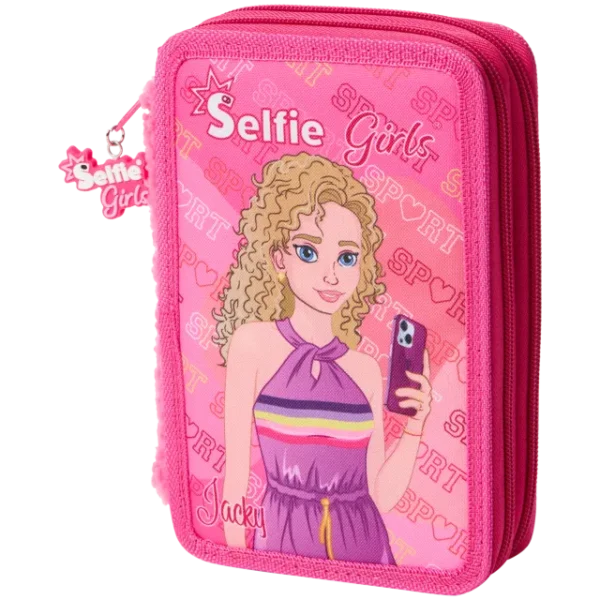 Trousse Scolaire Garnie Selfie Girls Fuchsia