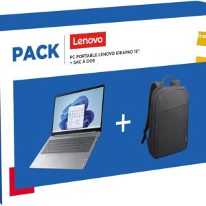 PC portable Lenovo Ideapad 1 15ALC7 15,6" FHD AMD RYZEN 5 5500U RAM 16GO SSD M.2 512Go AMD Radeon Graphics+ Sac à dos