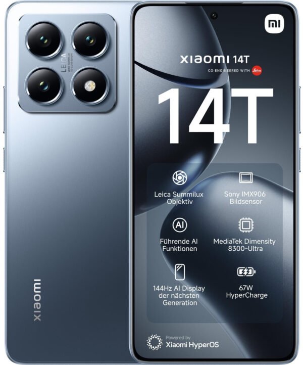 Xiaomi 14T 5G - Ecran AMOLED 6,67'' - 12 Go de RAM - Batterie 5000mah