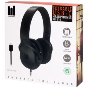 Casque filaire Roseland RH-310 – Pliable, micro intégré, plastique recyclé