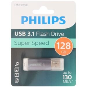 Clé USB Philips 128 Go – USB 3, vitesses jusqu’à 130 Mo/s, stockage haute capacité