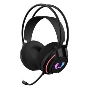 Casque de gaming universel Fresh ’n Rebel – Tri-mode sans fil Bluetooth/2,4 GHz/câble – LED RGB – Autonomie jusqu’à 65 h