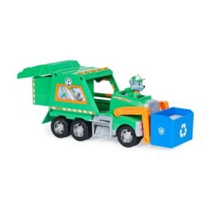 Nouveau Camion de Recyclage de Rocky Pat' Patrouille "Reuse It" – Figurine Rocky Amovible + Fonction Transformation Cubes en Outils – Jouet Éducatif 3+