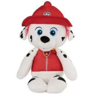 Grande Peluche Marcus 35 cm Pat’ Patrouille – Doudou Chiot Pompier Doux et Câlin – Jouet Premier Âge Lavable – Cadeau Bébé 12 Mois +