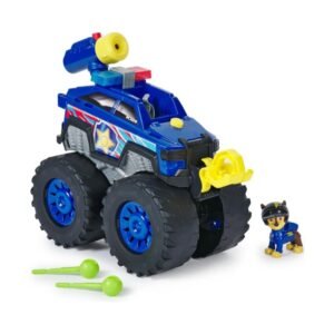 Véhicule Tout-Terrain Chase Rescue Wheels – Monster Truck 4x4, Treuil Motorisé & Projectiles – Sons & Lumières – Figurine Incluse – Cadeau dès 3 ans