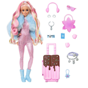 Barbie Extra #TM68 - Poupée Style Extra Cool-Voyage tenue hiver